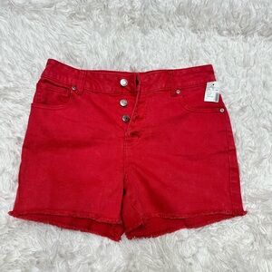 Maurices Red Jean Shorts for Women